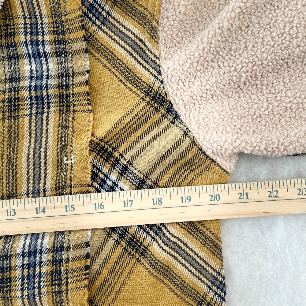 Nwt Pol Womens Mustard Multi Patchwork Plaid Tedd… - image 8